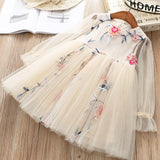 Baby girl dress spring long sleeve flower dresses for girl's clothing embroidery kids dresses for girl party dress kids clothes YW