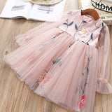 Baby girl dress spring long sleeve flower dresses for girl's clothing embroidery kids dresses for girl party dress kids clothes YW