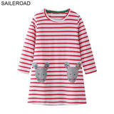 Girls SAILEROAD New Christams Deer Dot Pattern Baby Kids Girls Tees Dress Autumn Children Girl's Dresses For Child Garments Clothing