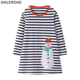 Girls SAILEROAD New Christams Deer Dot Pattern Baby Kids Girls Tees Dress Autumn Children Girl's Dresses For Child Garments Clothing