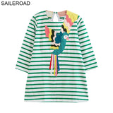 Girls SAILEROAD New Christams Deer Dot Pattern Baby Kids Girls Tees Dress Autumn Children Girl's Dresses For Child Garments Clothing