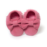 NEW Styles Baby Soft Flock Tassel Moccasins Girl Moccs Baby Booties Shoes Moccasin design baby shoes Newborn shoes Pink color