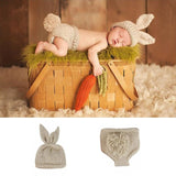Newborn Baby Clothes Girl Boy Crochet Knit Costume Photo Photography Props Hand Made  Accessories Rabbit Baby Caps dog Hats set