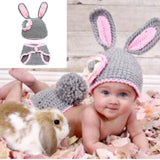 Newborn Baby Clothes Girl Boy Crochet Knit Costume Photo Photography Props Hand Made  Accessories Rabbit Baby Caps dog Hats set