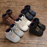 New Collection male baby high tube cute soft bottom PU leather newborn baby first Walkers Baby Shoes child boy shoes non-slip baby shoes