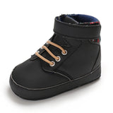 New Collection male baby high tube cute soft bottom PU leather newborn baby first Walkers Baby Shoes child boy shoes non-slip baby shoes