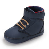New Collection male baby high tube cute soft bottom PU leather newborn baby first Walkers Baby Shoes child boy shoes non-slip baby shoes