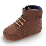 New Collection male baby high tube cute soft bottom PU leather newborn baby first Walkers Baby Shoes child boy shoes non-slip baby shoes