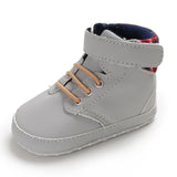 New Collection male baby high tube cute soft bottom PU leather newborn baby first Walkers Baby Shoes child boy shoes non-slip baby shoes