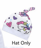 Newborn Infant Baby Girl Clothes Set Fashion Unicorn Pegasus Star Heart Castle 4/3 PCS Tops Bodysuit/T-shirt+Pants+Hat+Headband