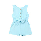 Summer Baby Girl Clothes Sleeveless Home Dress Kids Gift Sweet  Jumpsuit Age 0-18 Cotton Sleeveless Romper Overall Outfit