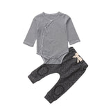 Pudcoco Boy Clothes Suits USA Cotton 2Pcs Newborn Baby Boy Stripe Romper Tops +Long Pants Outfits Clothes 0-24M