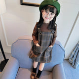 2019 Girls Clothes Set Winter Outfits Long Sleeve Shirt with Overall Set 2 Pcs Children Clothing Suit Kids Girl's Dress Sets