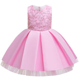 Baby Girls Flower Party Dress Infant Girl's Christmas Wedding Elegant Vestidos Costume Children Clothing Kids Dresses Clothes