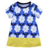 Girl's dress 2019 spring new style girl short-sleeved dress round neck striped children's clothes Popular Kids Clothing