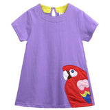 Girl's dress 2019 spring new style girl short-sleeved dress round neck striped children's clothes Popular Kids Clothing