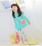 Children's Clothes Spring Girl's New Suit Pants Suit Children's Wear Cartoon Cat Design girls clothing set