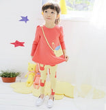 Children's Clothes Spring Girl's New Suit Pants Suit Children's Wear Cartoon Cat Design girls clothing set