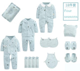 18pieces/0-3Months Spring Autumn Newborn Baby Clothing 100%Cotton Kids Clothes Suit Unisex Infant Boys Girls Clothing Set