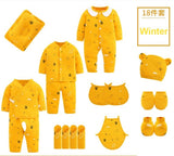 18pieces/0-3Months Spring Autumn Newborn Baby Clothing 100%Cotton Kids Clothes Suit Unisex Infant Boys Girls Clothing Set