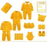 18pieces/0-3Months Spring Autumn Newborn Baby Clothing 100%Cotton Kids Clothes Suit Unisex Infant Boys Girls Clothing Set
