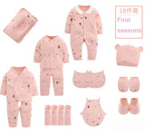 18pieces/0-3Months Spring Autumn Newborn Baby Clothing 100%Cotton Kids Clothes Suit Unisex Infant Boys Girls Clothing Set
