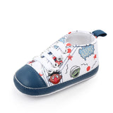 Unicorn graffiti newborn baby girl boys shoes soft shoes dinosaur printing infant toddler hard bottom crib shoes first walking s