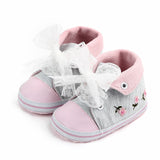 2019 Baby Girl Shoes White Lace Floral Embroidered Soft Shoes Prewalker Walking Toddler Kids Shoes First Walker free shipping