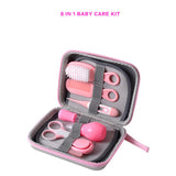 8Pcs/set Baby Health Care Kit Nail Clipper Comb Brush Set Infant Toiletries Kit Infant Grooming Care Clipper Scissor Kit For Kid