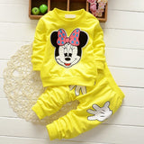 2017 Newborn Baby Girls Clothes Set Cartoon Long Sleeved Tops + Pants 2PCS Outfits Kids Bebes Clothing Childrens Jogging Suits