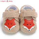 NEW  Knit Fox Baby Girl Shoes Animal Cartoon Cute Newborn Baby Shoes Cotton Soft Bottom First Walkers 0-18M Boys Shoes