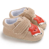 NEW  Knit Fox Baby Girl Shoes Animal Cartoon Cute Newborn Baby Shoes Cotton Soft Bottom First Walkers 0-18M Boys Shoes