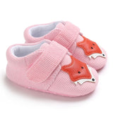 NEW  Knit Fox Baby Girl Shoes Animal Cartoon Cute Newborn Baby Shoes Cotton Soft Bottom First Walkers 0-18M Boys Shoes