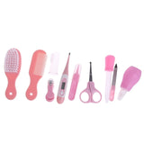 OOTDTY 10pcs/Set Newborn Baby Kids Nail Hair Health Care Thermometer Grooming Brush Kit dropshipping