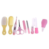 OOTDTY 10pcs/Set Newborn Baby Kids Nail Hair Health Care Thermometer Grooming Brush Kit dropshipping