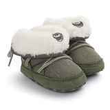 New Collection 0-18M Baby Boys Winter Warm Snow Boots  Newborn Lace -Up Soft Sole Shoes Infant Toddler Kids Fashion Stripped Wool Warm Shoes