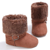 New Collection 0-18M Baby Boys Winter Warm Snow Boots  Newborn Lace -Up Soft Sole Shoes Infant Toddler Kids Fashion Stripped Wool Warm Shoes