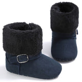 New Collection 0-18M Baby Boys Winter Warm Snow Boots  Newborn Lace -Up Soft Sole Shoes Infant Toddler Kids Fashion Stripped Wool Warm Shoes