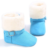 New Collection 0-18M Baby Boys Winter Warm Snow Boots  Newborn Lace -Up Soft Sole Shoes Infant Toddler Kids Fashion Stripped Wool Warm Shoes