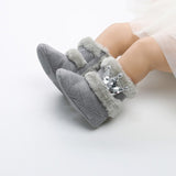 New Collection 0-18M Baby Boys Winter Warm Snow Boots  Newborn Lace -Up Soft Sole Shoes Infant Toddler Kids Fashion Stripped Wool Warm Shoes