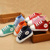 New Collection Canvas Baby Sneaker Sport Shoes For Girls Boys Newborn Shoes Baby Walker Infant Toddler Soft Bottom Anti-slip First Walkers