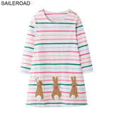 Girls SAILEROAD New Christams Deer Dot Pattern Baby Kids Girls Tees Dress Autumn Children Girl's Dresses For Child Garments Clothing