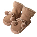 New Collection Floor Socks Baby Plus Velvet Warm Toddler Shoes Non-slip