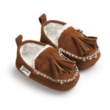 New Collection PU Suede Leather Newborn Baby Shoes Moccasins Soft Soled Non-slip Footwear First Walker For 0-18M