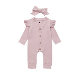 pudcoco Baby Girl Boy Cotton Clothes Knitted Romper Jumpsuit Headband Autumn Outfits Costume Toddler Girls Winter Clothing Set