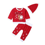 pudcoco 2019 Baby Girls Boys Clothes Newborn For Female Outfit Infant Clothing Set My First Christmas Children Xmas Suits 3pcs