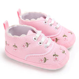 2019 Huang Neeky  W#5 Fashion Daily Newborn Infant Baby Girls Floral Crib Shoes Soft Sole Anti-slip Sneakers Canvas