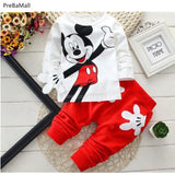 Baby Boys Clothes Spring Autumn Cartoon Leisure Long Sleeved T-shirts + Pants Newborn Baby Girl Clothes Kids Bebes Suits E0027