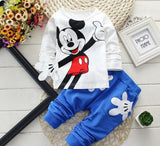 Baby Boys Clothes Spring Autumn Cartoon Leisure Long Sleeved T-shirts + Pants Newborn Baby Girl Clothes Kids Bebes Suits E0027
