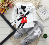 Baby Boys Clothes Spring Autumn Cartoon Leisure Long Sleeved T-shirts + Pants Newborn Baby Girl Clothes Kids Bebes Suits E0027